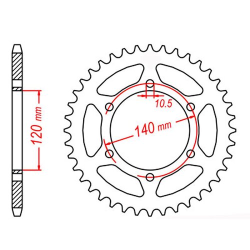 Rear Sprocket 45T