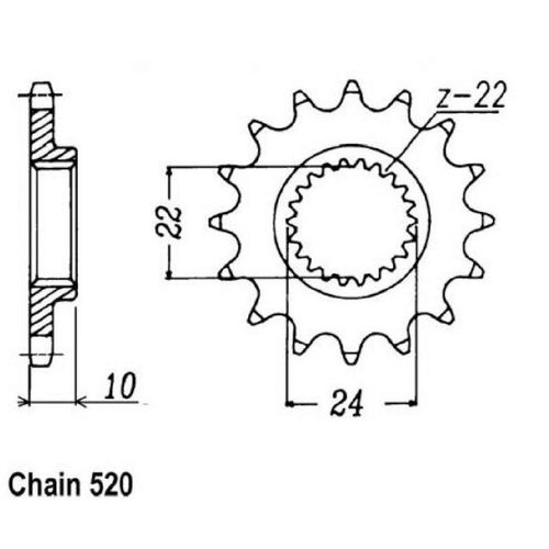 SPROCKET REAR MTX HORNET LIGHTENED 808 48T #520