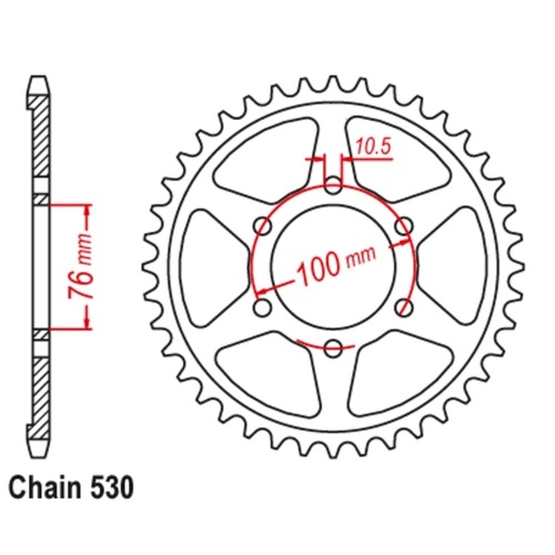 MTX Optional Rear Sprocket 48T for Suzuki  GS550M KATANA 1981-1983