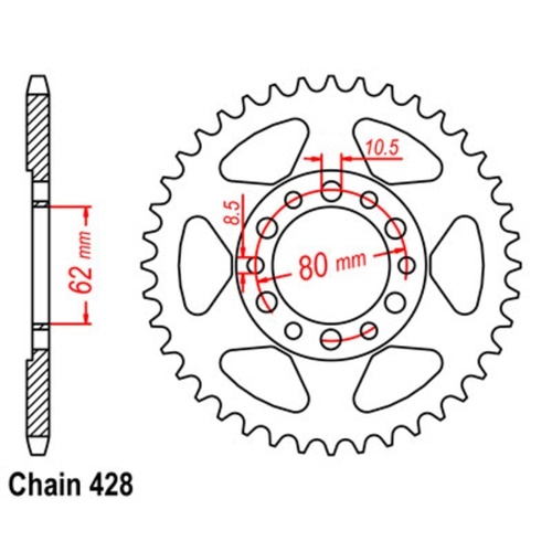 Rear Sprocket 45T