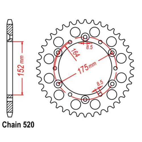 MTX Optional Rear Sprocket 41T for Yamaha TT600S BELGARDIA K/START 1995-1998