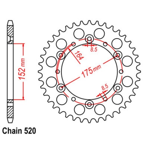 Rear Sprocket 43T