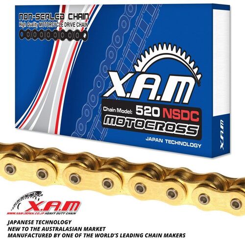 Gold Non Sealed Chain w/ Chromized Pin 118 Links  for KTM 300 XCW 2010-2016